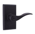 Weslock 7340 LH Carlow Molten Bronze Collection Keyed Entry Leverset with Square Rosette for Left Handed Doors