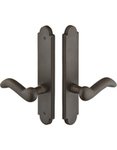 Emtek 1222 Sandcast Arched 10 Inch Non-Keyed Passage Multi Point Lock Trim