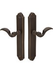 Emtek 1544 Bronze Tuscany 10 Inch Non-Keyed Fixed Outside Handle Multi Point Lock Trim