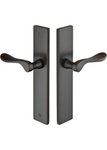 Emtek 15B4 Modern Brass 10 Inch Non-Keyed Fixed Outside Handle Multi Point Lock Trim
