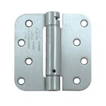 Deltana DSH4R5 Single Action 4 Inch x 4 Inch Steel Spring Hinge with 5/8 Inch Radius Corners (Sold Each)
