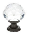 Emtek 86012 Crystal Diamond Cabinet Knob 1-1/4 Inch Diameter