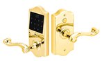 Emtek E4202 EMTouch Brass Classic Electronic Keypad Leverset - Storeroom/Gate Function