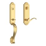 Baldwin EEELIXCURREBE Reserve Elizabeth Single Cylinder Handleset with Curve Lever and Elizabeth Escutcheon For Right Handed Doors