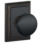 Schlage F10PLY/ADD Plymouth Passage Knobset with Addison Decorative Rosette