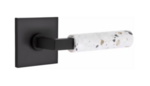 Emtek L-Square Terrazzo 5210 Select Brass Privacy Leverset with Square Rosette for Left Handed Doors product