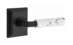 Emtek L-Square Terrazzo 8561 SD Select Brass Single Dummy Lever with Wilshire Rosette for Left Handed Doors product