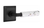 Emtek L-Square Terrazzo 8531 Select Brass Full Dummy Leverset with Quincy Rosette product