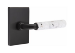 Emtek R-Bar Terrazzo 5052 SD Select Brass Single Dummy Lever with Modern Rectangular Rosette for Right Handed Doors product