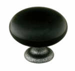 Emtek 86075 Porcelain Madison Black Cabinet Knob 1-3/4 Inch Diameter