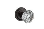 Baldwin HD.CRY.TRR Reserve Crystal Single Dummy Knob with Traditional Round Rosette