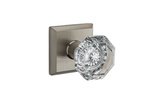 Baldwin HD.CRY.TSR Reserve Crystal Single Dummy Knob with Traditional Square Rosette