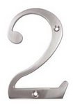 Deltana RN6-2U Solid Brass 6 Inch House Number &quot;2&quot;