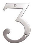 Deltana RN4-3U Solid Brass 4 Inch House Number &quot;3&quot; product