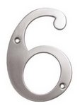 Deltana RN4-6U Solid Brass 4 Inch House Number &quot;6&quot;