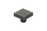 Emtek 86663 Sandcast Bronze Rustic Modern Square Cabinet Knob 1-5/8 Inch Diameter