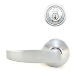 Schlage S210RD-NEP Neptune Entrance Door Lever Set with Full Size Interchangeable Core