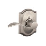 Schlage F170ACC/CAM RH Accent Single Dummy Right Handed Lever with Camelot Decorative Rosette