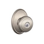Schlage F51AND/WKF Andover Keyed Entry Knobset with Wakefield Decorative Rosette