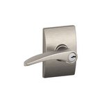 Schlage F51MNH/CEN Manhattan Keyed Entry Leverset with Century Decorative Rosette