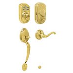Schlage FE365 PLY/FLA Plymouth Electronic Single Cylinder Handleset with Flair Lever