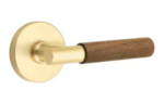 Emtek T-Bar Dark Walnut 5109 Select Brass Passage Leverset with Disk Rosette for Left Handed Doors product