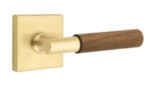Emtek T-Bar Dark Walnut 5110 Select Brass Passage Leverset with Square Rosette for Left Handed Doors product