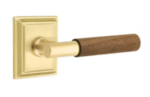 Emtek T-Bar Dark Walnut 8261 Select Brass Privacy Leverset with Wilshire Rosette for Left Handed Doors product
