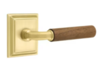 Emtek R-Bar Dark Walnut 8161 Select Brass Passage Leverset with Wilshire Rosette for Right Handed Doors product