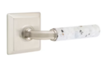Emtek R-Bar Light Terrazzo 8531 SD Select Brass Single Dummy Lever with Quincy Rosette for Right Handed Doors product