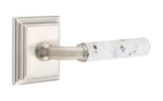 Emtek R-Bar Light Terrazzo 8561 SD Select Brass Single Dummy Lever with Wilshire Rosette for Left Handed Doors product