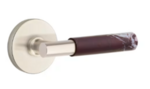 Emtek T-Bar Rasso Levanto Marble 5109 Select Brass Passage Leverset with Disk Rosette for Right Handed Doors product
