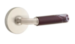 Emtek R-Bar Rosso Levanto Marble 5059 SD Select Brass Single Dummy Lever with Disk Rosette for Left Handed Doors product