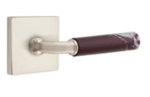 Emtek R-Bar Rosso Levanto Marble 5110 Select Brass Passage Leverset with Square Rosette for Right Handed Doors product