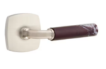Emtek R-Bar Rosso Levanto Marble 5326 Select Brass Privacy Leverset with Urban Modern Rosette for Left Handed Doors product