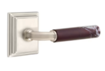 Emtek R-Bar Rosso Levanto Marble 8161 Select Brass Passage Leverset with Wilshire Rosette for Right Handed Doors product
