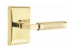 Emtek L-Square Knurled 5051 Select Brass Full Dummy Leverset with Neos Rosette product