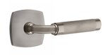 Emtek R-Bar Knurled 5316 Select Brass Passage Leverset with Urban Modern Rosette for Left Handed Doors product