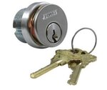 Schlage 20-013 C 1-1/8 Inch Mortise Cylinder with &quot;C&quot; Keyway with 3/8&quot; Blocking Ring with Adams Rite Cam product