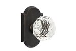 Emtek Diamond Crystal 70 Sandcast Bronze Full Dummy Knobset