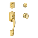 Schlage F60CAMxSIE Camelot Single Cylinder Handleset with Siena Interior Knob product