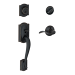 Schlage F60CAMXACCRH Camelot Single Cylinder Handleset with Accent Interior Lever for Right Handed Doors
