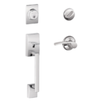 Schlage F60CENxMERLH Century Single Cylinder Handleset with Merano Interior Lever for Left Handed Doors