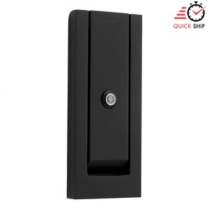 Baldwin 0185 Modern Rectangular Door Knocker with Scope