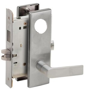 Schlage L9456L 01N Corridor Mortise Lock with 01 Lever and N Escutcheon Less Standard Cylinder