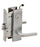 Schlage L9092RELEU 02N RX Electrically Unlocking or Locking Outside Cylinder and Outside Lever Mortise Lock with 02 Lever and N Escutcheon with Full Size Interchangeable Core &amp; RX Switch