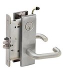 Schlage L9092RELEU 03N RX Electrically Unlocking or Locking Outside Cylinder and Outside Lever Mortise Lock with 03 Lever and N Escutcheon with Full Size Interchangeable Core &amp; RX Switch