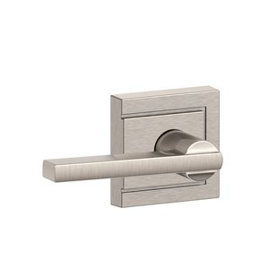 Schlage F10LAT/ULD Latitude Passage Leverset with Upland Decorative Rosette