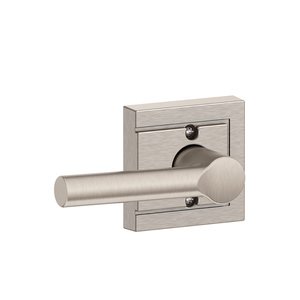 Schlage F170BRW/ULD Broadway Single Dummy Lever with Upland Decorative Rosette