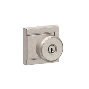 Schlage F51BWE/ULD Bowery Keyed Entry Knobset with Upland Decorative Rosette